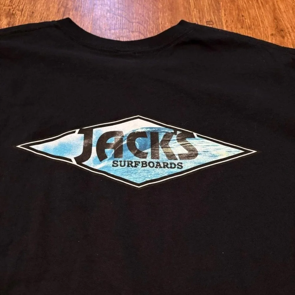 preloved black Jacks Surfboards T-shirt with blue logo - Picture 3 of 5